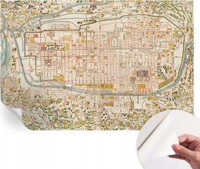 Design fali fotótapéta öntapadós antik térkép 104x70 cm