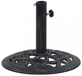 fekete és bronzszínű öntöttvas napernyőtalp 9 kg 40 cm