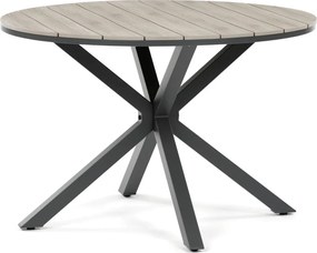 Kerti asztal 110x110 cm, alumínium, polywood, szürke, AZT-S1430 GREY