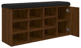 barna tölgy színű szerelt fa cipőtároló pad 102 x 32 x 50 cm