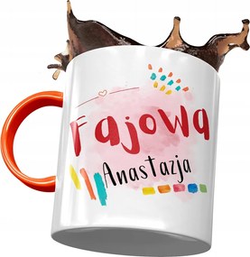 Narancssárga Bögre Anasztázia Ana Ajándék Nyomtatott Fotóval