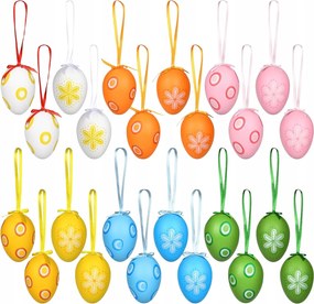 HĂșsvĂ©ti tojĂĄsok, akasztĂłs, mƱanyag, dekorĂĄciĂłs, 24 db, 6 cm