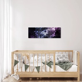 Kép - Lótusz mandala az űrben (órával) (90x30 cm)