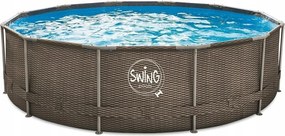 Hintavázas medence 5,49 x 1,22 m rattan, szűrés nélkül