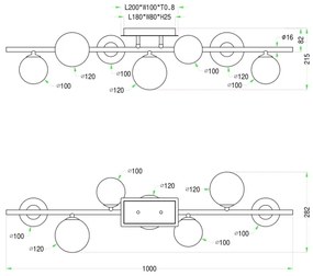 Wofi 7014-705W - LED Felületre szerelhető csillár VILLA 7xG9/3W/230V fekete