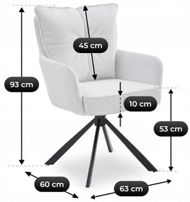 Forgó Étkező/Tárgyaló Krém Színben. CITY