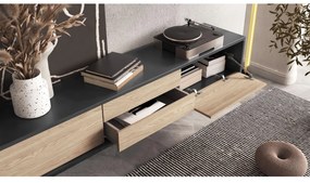 TV asztal Fiora 39 (antracit + olajozott tölgy). 1066465