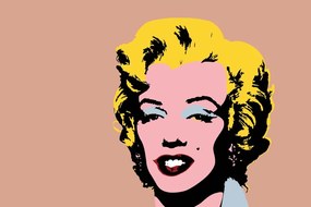 Tapéta pop art Marilyn Monroe barna háttéren