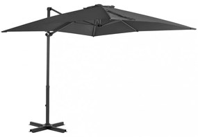 antracit konzolos kerti napernyő alumíniumrúddal 250 x 250 cm