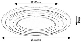 Rabalux 71315 - LED fényerőszabályozható mennyezeti lámpa TANELI 56W/230V 3000/4000/6000K króm + távirányító