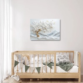 Üveg kép – 3D elegáns életfa (70x50 cm)