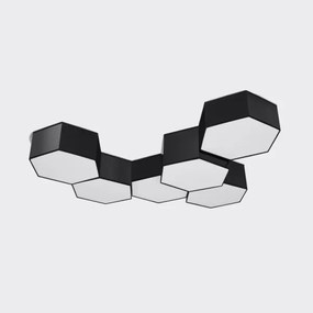 Sollux SL.1059 - Mennyezeti lámpa SUNDE 2xE27/60W/230V 11,5 cm fekete