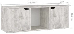 betonszürke szerelt fa TV-szekrény 88,5 x 27,5 x 30,5 cm