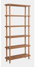 Natúr színű könyvespolc borovi fenyő dekorral 80x168,5 cm Step – Kalune Design