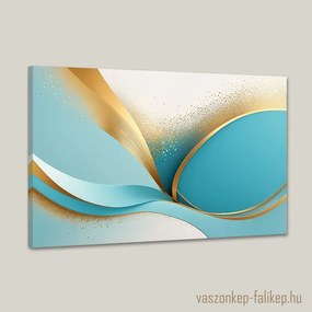 Absztrakt arany és kék – modern prémium vászonkép 60x40 cm