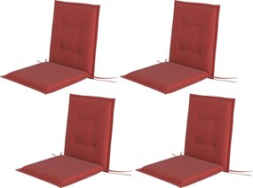 Outsunny 4 Darabos Ülőpárna Szett 108 x 50 x 5 cm Székpárnák Pántokkal, Kültéri Belső Ülőpad, Ülőpárna, Padpárna Kerti Bútorhoz, Étkező Székhez, Burgu