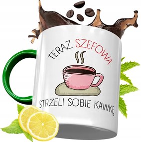 Zöld Bögre A Főnöknek Születésnapi Ajándék fényképes nyomtatással