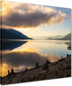 Vászonkép 40x40 kövek Tengerpart Folyó