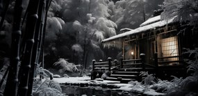 Poszter 91,3x44,5cm Hagyományos japán házikó