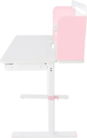 Növekvő íróasztal, rózsaszín/fehér, ADAN