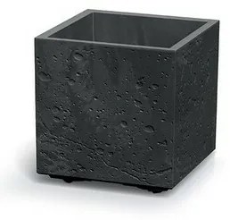 SIERRA SQUARE BETON EFFECT virágtartó 38,5 cm ,fekete, M