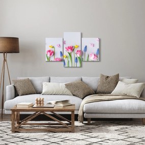 Tavaszi virágok képe (90x60 cm)