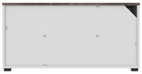 Fehér-szürke TV-állvány beton dekorral 90x45 cm Angle – TemaHome