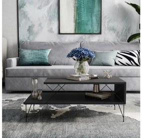 LOIRE konferenciás asztal 40x100 cm, antracit színű