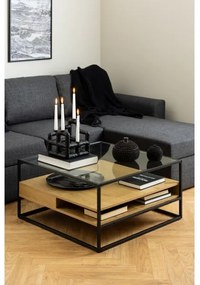 ZEIN konferencia asztal tölgy/fekete színben