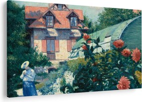 Kép - Gustave Caillebotte, Dahlias, Garden at Petit Gennevilliers, reprodukciók (90x60 cm)