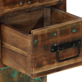 Éjjeli szekrény Többszínű 60x32x80 cm Tömör fa újrahasznosított