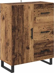 vidaXL Széf fiókkal Öreg fa 69,5 x 34 x 90 cm Műszaki fa és vas