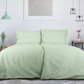 B.E.S. Petrovice Top Class Green flowers krepp ágyneműhuzat, 140 x 200 cm, 70 x 90 cm