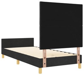 Ágykeret Fekete 90x200 cm Szövet