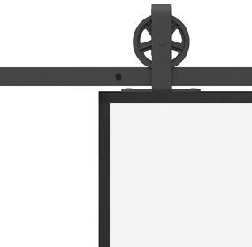 tolóajtó vasalatokkal 102x205 cm ESG üveg&amp;alumínium
