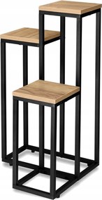 Álló Virágágyás Fém Loft Virágtartó 3 Polcos Ipari Erkély