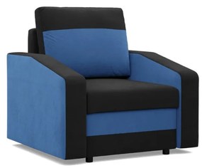 Hewlet fotel, szövet anyag, hab töltet, fekete - kék