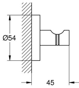 GROHE 411732430 - START fürdőköpeny akasztó, fekete