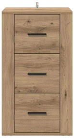 Széf fiókkal kézműves tölgy 40 x 33 x 70 cm Faanyag