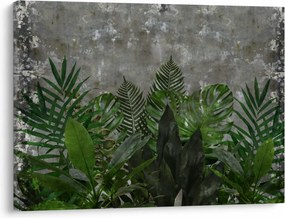 Kép - Betonfal növényekkel (70x50 cm)