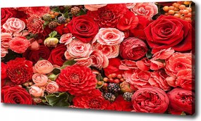 Vászonkép Piros virágok 100x70 cm