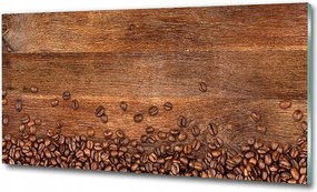 akril falikép virágok kávébab 100x50