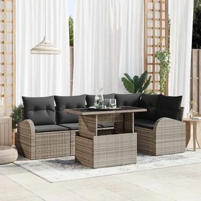 Kerti Kanapé Szett párnával 6 pcs Szürke 100 x 55 x 73 cm