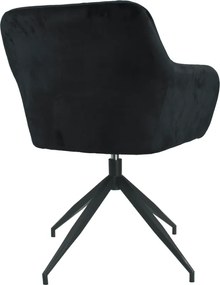 Forgószék, sötétszürke Bársony szövet/fekete, VELEZA NEW