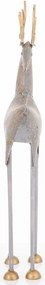 Szarvas figura 45514 ezüst, arany fém 45x20x7cm