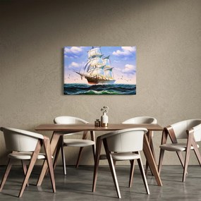 Kép egy hajóról a hullámokon (90x60 cm)