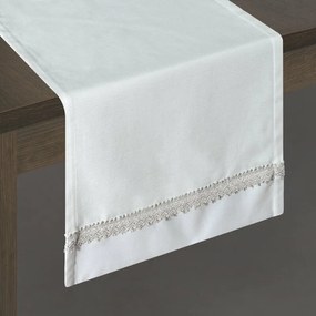 Milano exkluzív asztali futó Fehér 35x180 cm