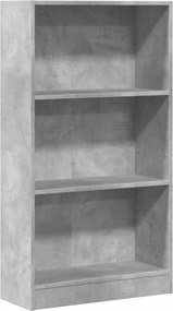 vidaXL betonszürke szerelt fa könyvespolc 60 x 24 x 109 cm