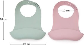 Világos rózsaszín-türkiz előke szett 2 db-os Lili – Kave Home