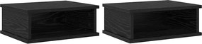 vidaXL Éjjeli asztal 2 pcs Fekete tölgy 40 x 31 x 15 cm Faanyag